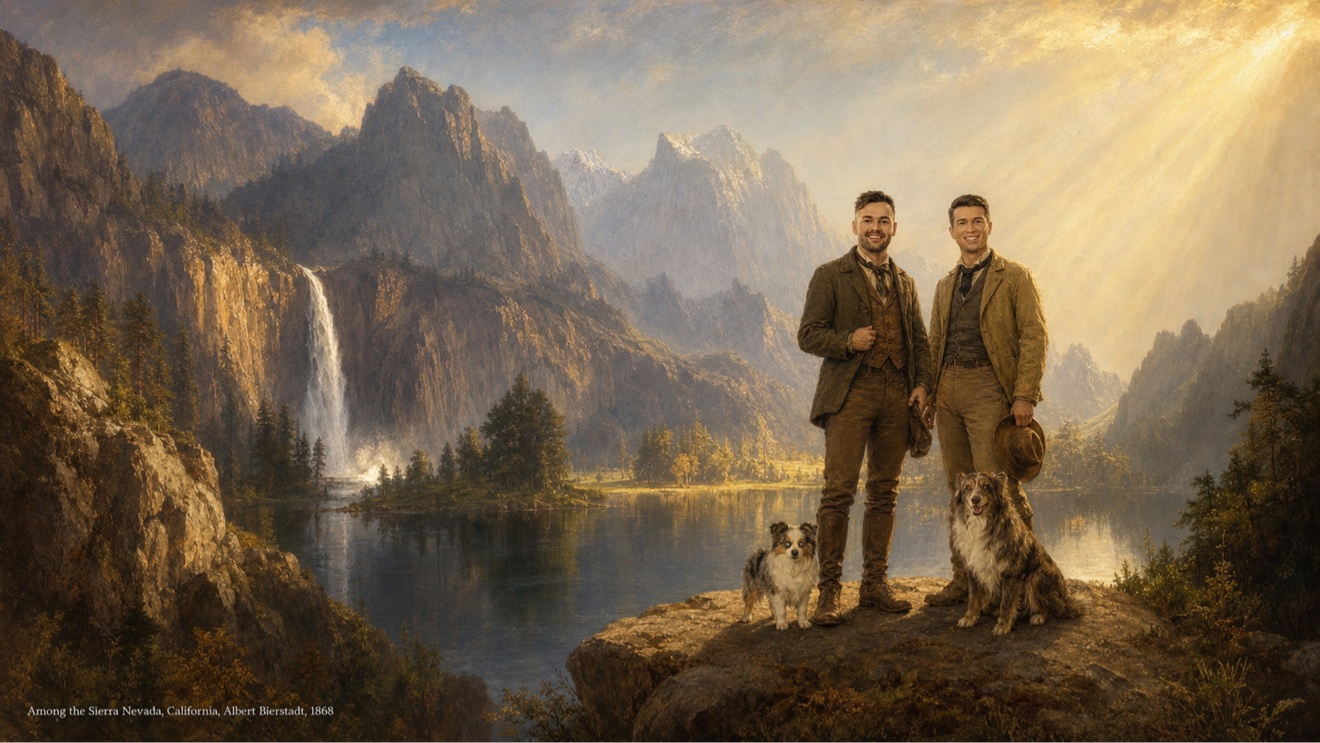 Bierstadt style family portrait